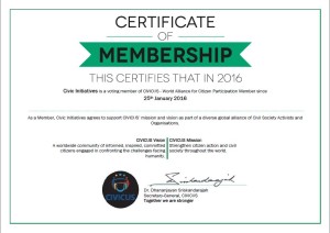 Civicus Certificate 2016
